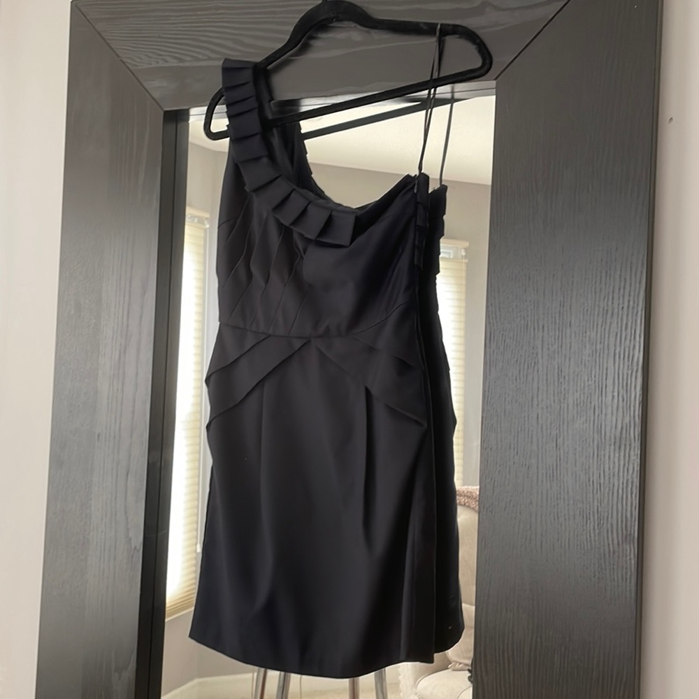 One Shoulder Navy Mini Dress